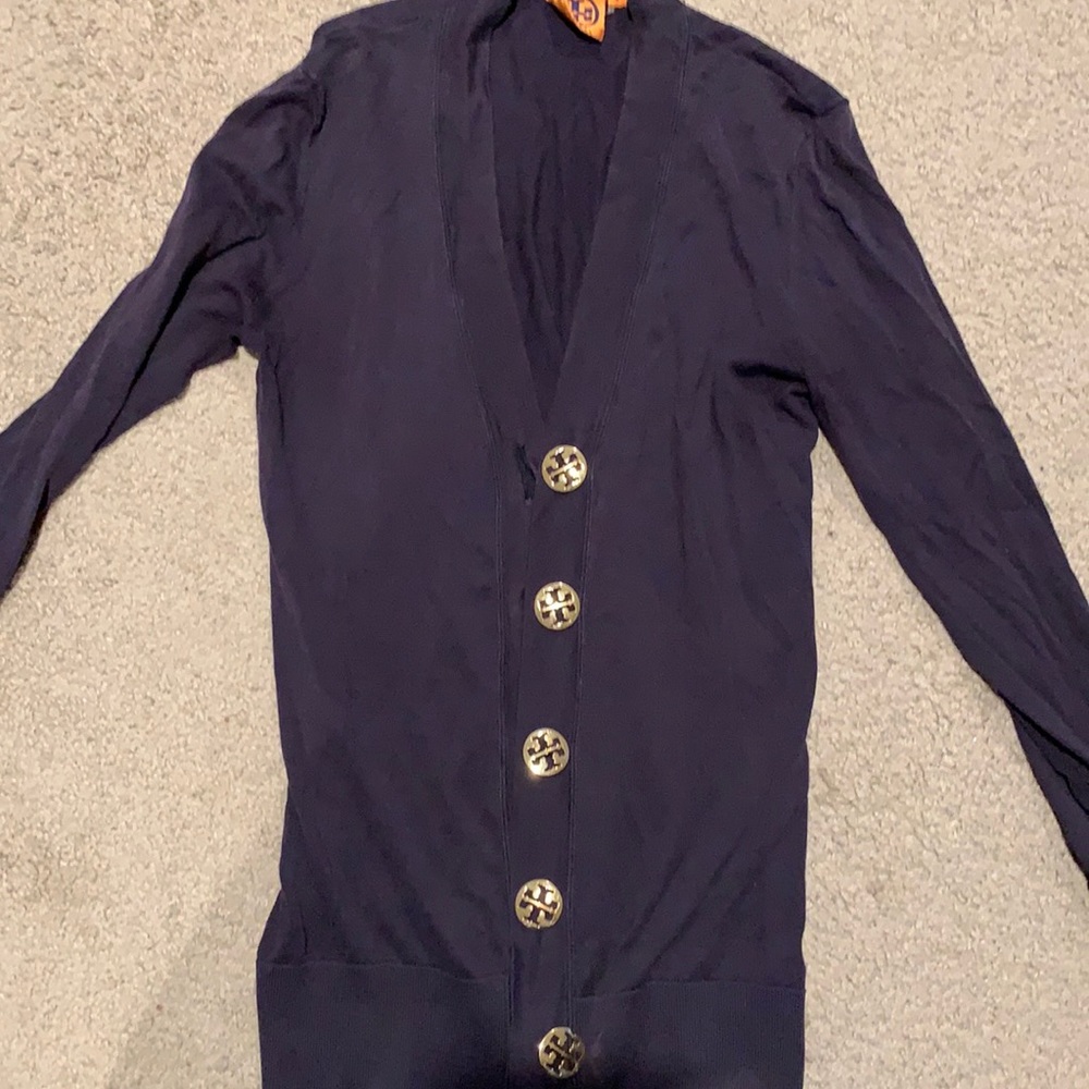 Navy tory sweater